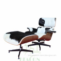 Chaise Lounge Chair with Pony Leather